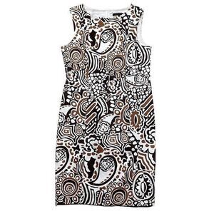 David Meister Women's Size 8 Brown Sleeveless Sheath Dress Party/Cocktail